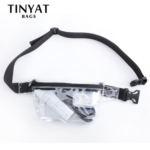 

tinyat transparent belt bag jelly women's waist bag pack girl belt purse for phone money female shoulder purse bumbag waistbag