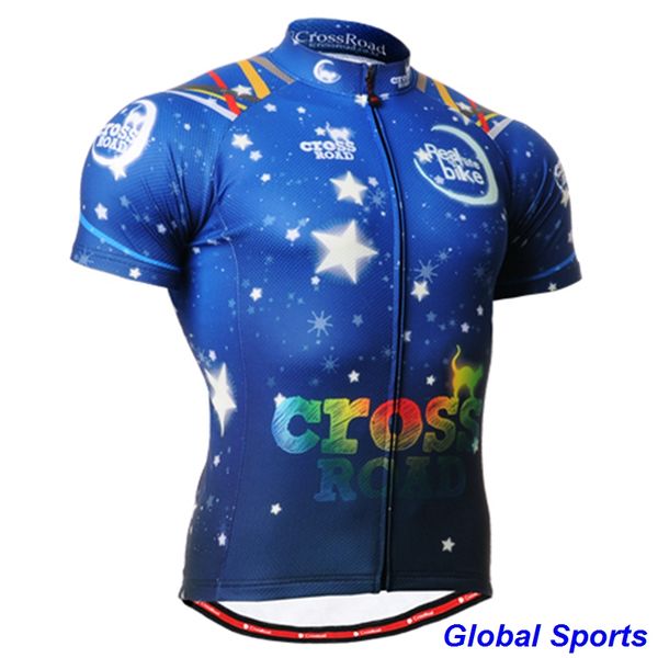 

racing jackets 2021 mens blue pattern short sleeve cycling jersey quick dry biking clothing anti-sweat rider shirt wear, Black;red