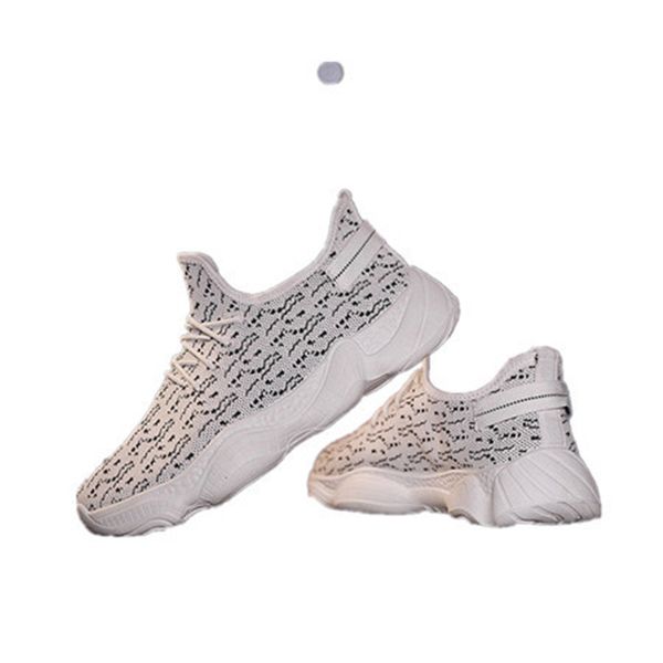 

2020 spring new fashion comfortable men's shoes sports casual shoes trend wild flying woven running summer cloth, Black