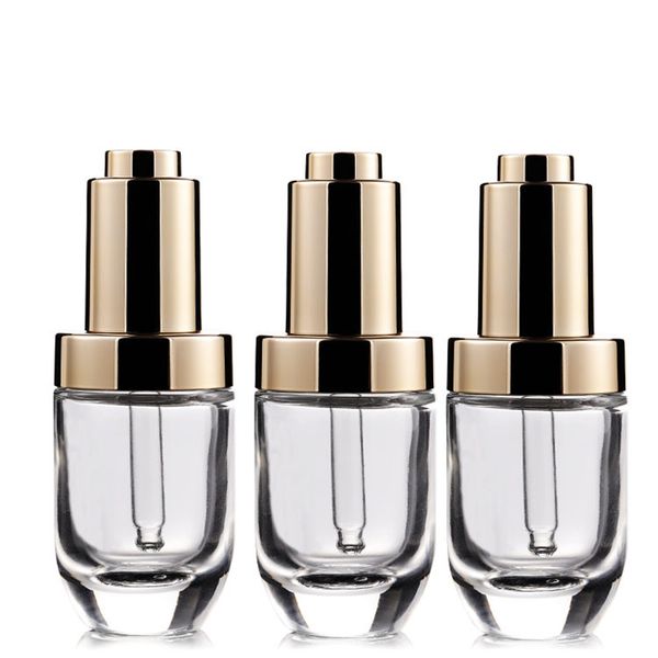 

30ml clear glass press dropper bottle essential oil package bottles wholesale cosmetic container