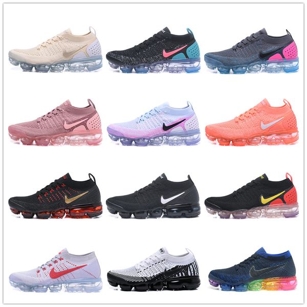 

air vapormax 2018 v1 v2 fly knit running shoes royal blue red gold tn betrue athletic shock classic walking shoes vapor max casual sneakers