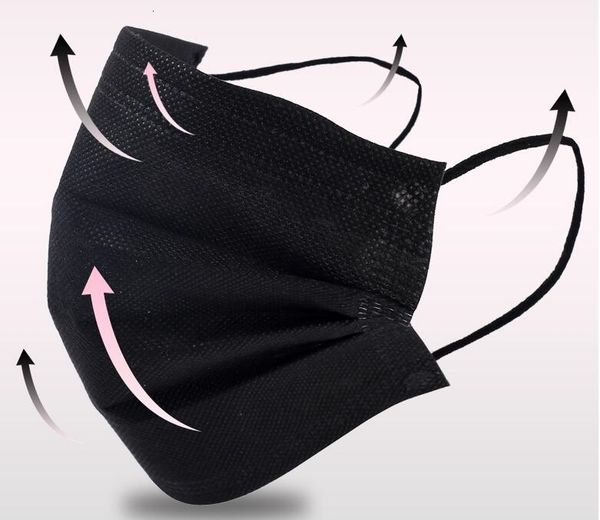 

mouth non woven fabrics mask black anti fog haze dust prevention breathable masks beauty outdoor famasks