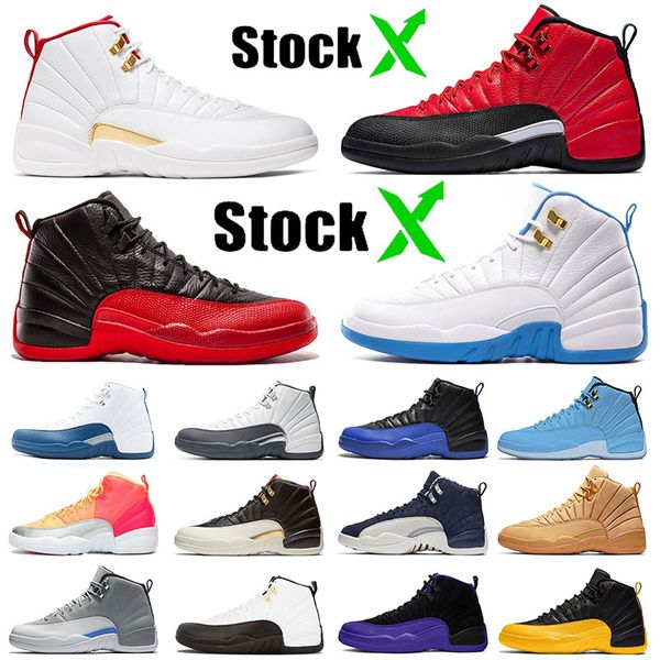 

лучшего качество 12s мужчина jumpman reverse flu game университет синего баскетбол обувь 12 fiba ​​dark concord stock x спорт дизайнер кросс