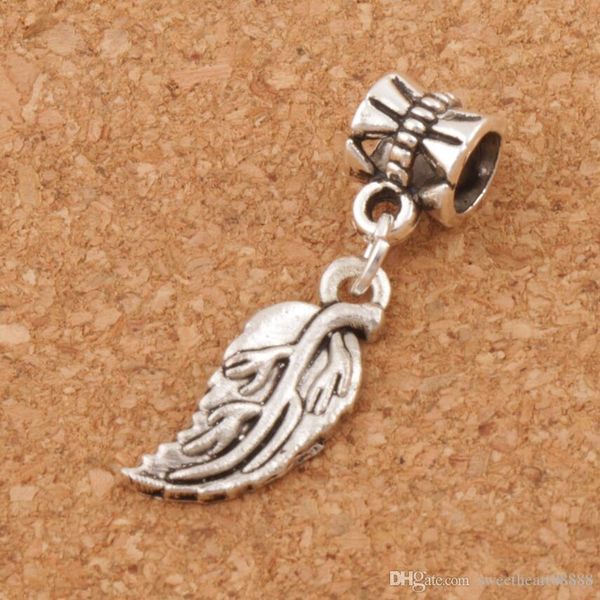 

мягкие лист листья big hole бусин 100шт много 29.8x8.4mm antique silver приспосабливать европейский шарм браслеты b362, Bronze;silver