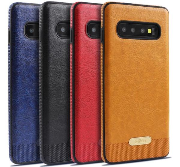 

luxury mikki leather hybrid business soft tpu case for iphone 11 pro xr xs max galaxy s10 plus s10e note 10 9 m10 m20 shockproof armor cover