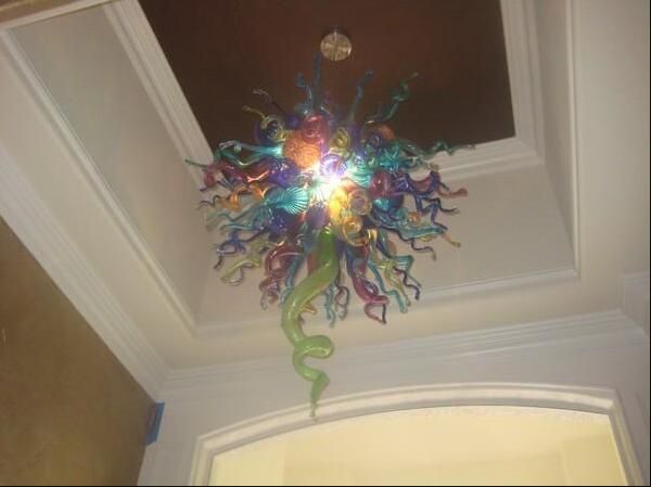 

new arrival artistic ceiling light special colorful excellent brilliancy coloured glass chandelier