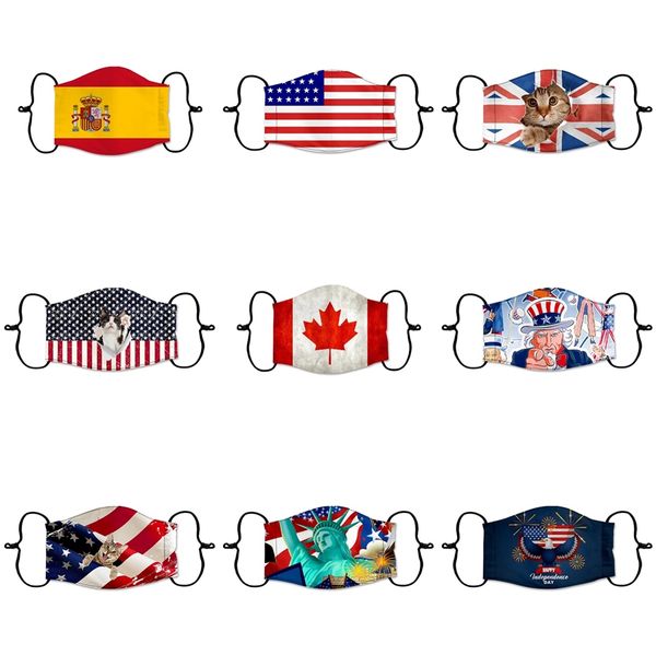 

7halloween us flag clown masks masquerade party scary clowns carnival mask designer face masks horrible funny mask payday prop supplies #761