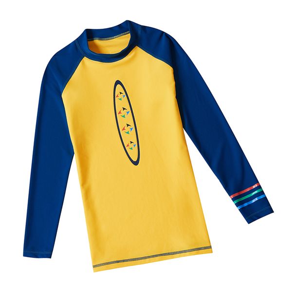 

kids boys surf beach sunsuit swim rash guard long sleeve shirt