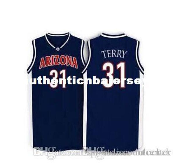 

factory outlet custom #31 jason terry arizona basketball jersey blue embroidery stitched personalized custom jerseys, Black;blue