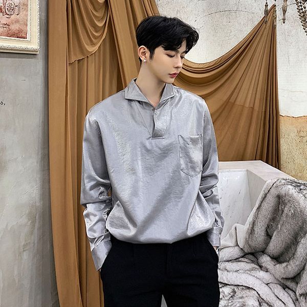 

мужчины вскользь пуловер рубашка мужской черный серый с длинным рукавом, White;black