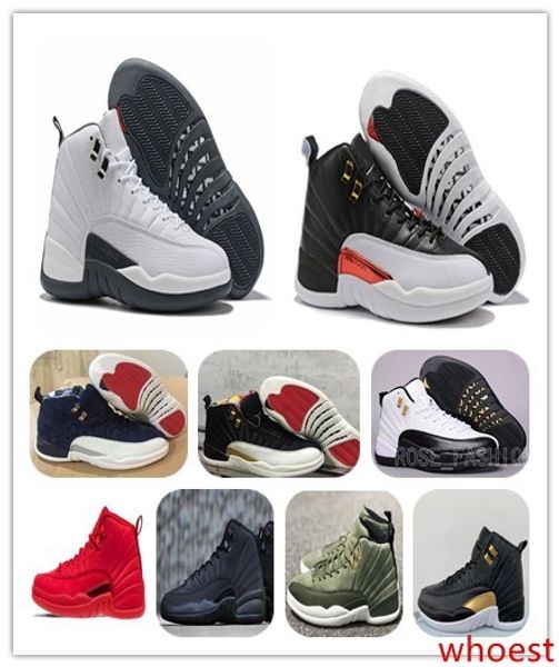 

with 12 reverse taxi basketball shoes 12s cny white grey gym red midnight black xii flu game sports sneakers ment
