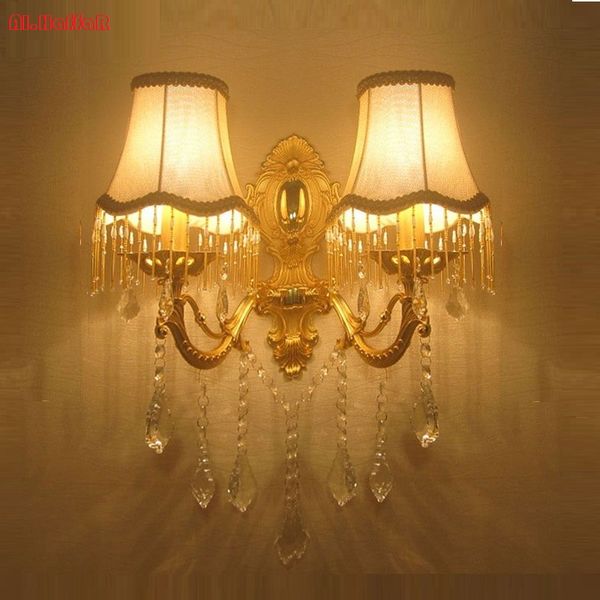 

modern crystal wall light fashion wall bracket crystal k9 golden modern lamps golden sconce