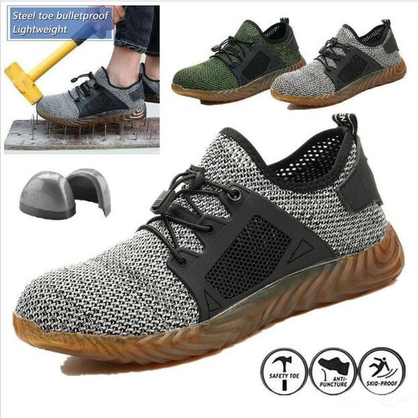 

suadeex men women work safety shoes anti smashing steel toe cap puncture proof work shoes for dropshipping deodorant breathable work shoes, Black;brown