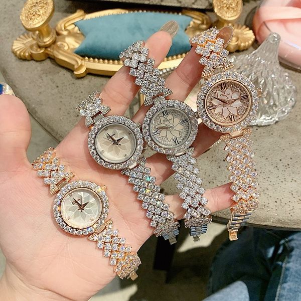 

2019 super women luxury watches fashion elegant silver ladies watch women diamond crystal quartz dress watches reloj mujer montre femme, Slivery;brown