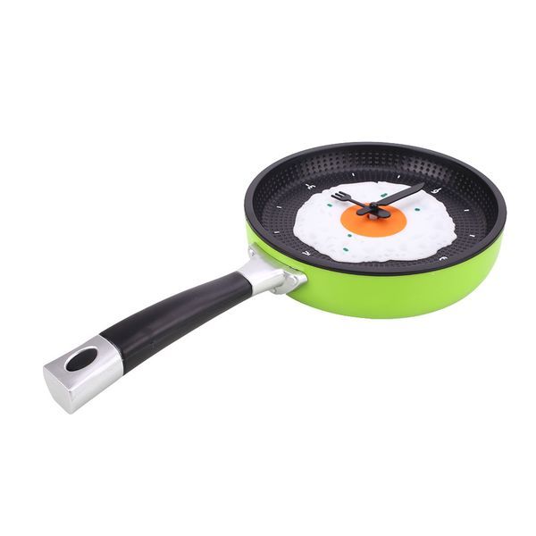 

lovely fried pan electronic wall clocks home kitchen living room decoration