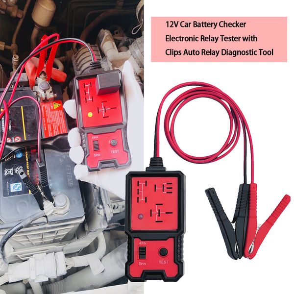 

simple and easy to operate automotive electronic relay tester alligator clip car tester diagnostic tool for 12v car