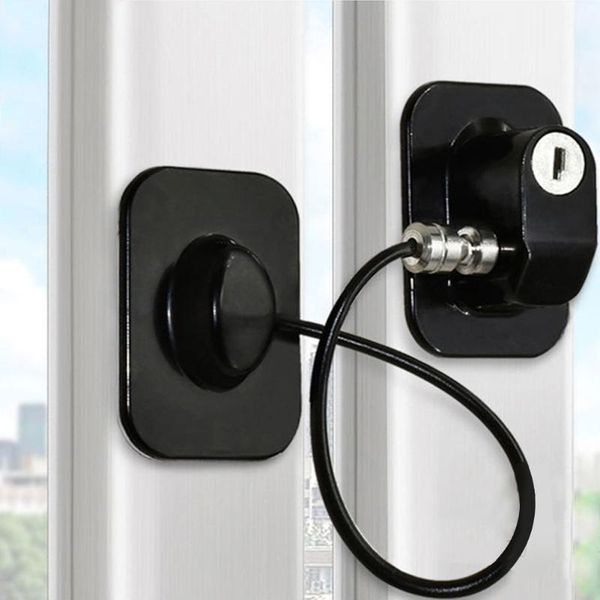 

1 key window lock baby safety easy install cabinet refrigerator door non drilling er restrictor self adhesive home children