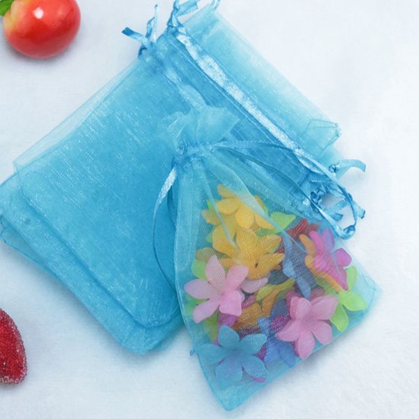 

100pcs/pack gift organza bag jewelry packaging candy wedding party goodie packing favors cake pouches drawable bags present