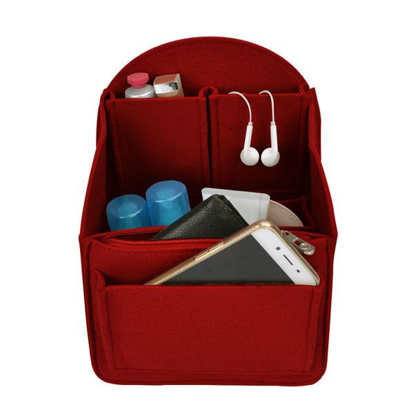 

2018 felt bag in bag organizer womens cosmetic organizer insert travel case multifunction storage