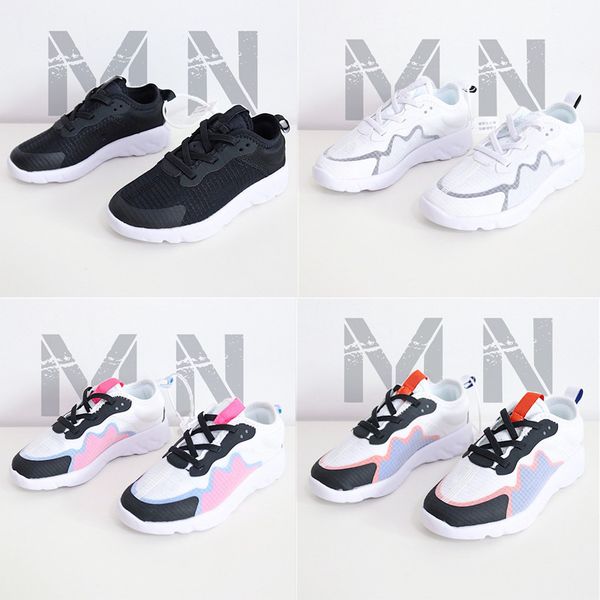 

2020 new children's shoes translucent mesh black white pink blue boys girls casual sports shoes with box
