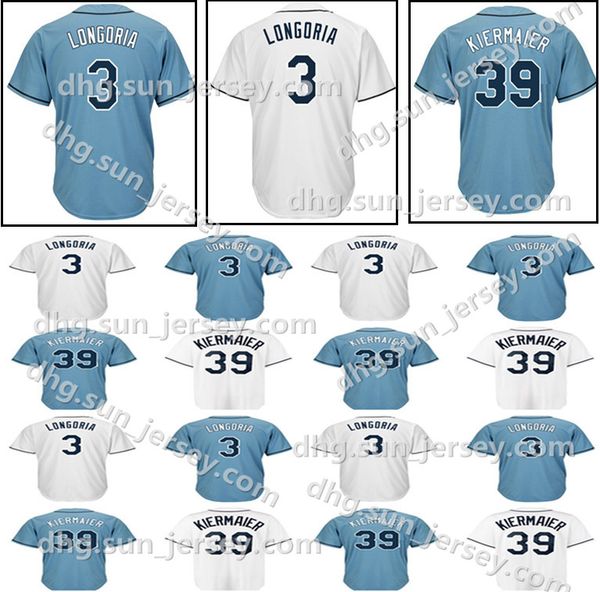 

Mens Tampa Bay jersey Rays 3 Evan Longoria 39 Kevin Kiermaier baseball jerseys Majestic Cool Base Top quality jersey Free Shipping