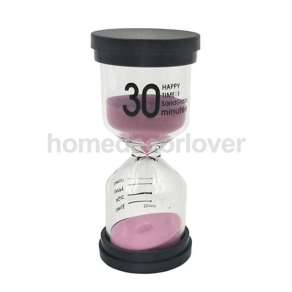 

multi-color round shape sand glass hourglass 30 minutes egg timer kitchen cooking utensils home desk bookshelf decoration
