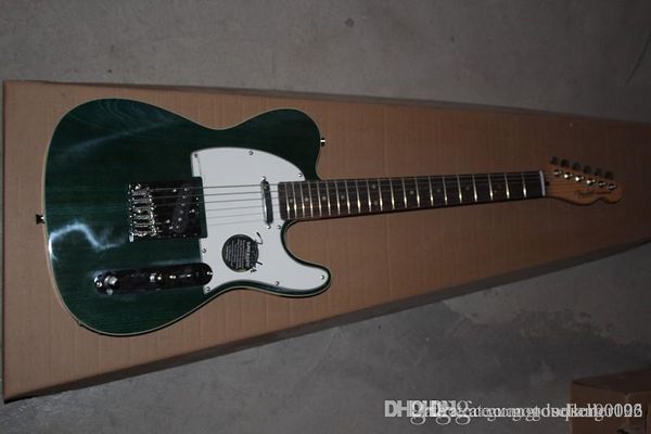 

оптовые продажи высокое качество новый tele пестрая темно-зеленый гитары telecaster электрогитара в наличии