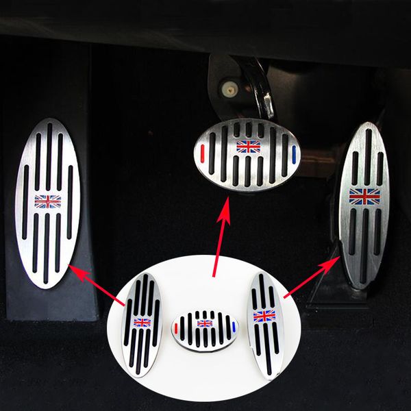 

uk flag bmw mini cooper jcw aluminum at footrest gas brake clutch pedal cover for mini cooper jcw s r55 r56 r60 r61 f54 f55 f56 f60
