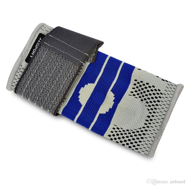 

jw - 6017 регулируемая wrist brace рукава сжатие с силиконовым покрытием, Black;red