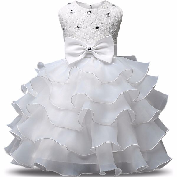 

0-2 years big bow baby girl clothes summer girls lace flower ball gown one year birthday girl dress bebes fille robe de bapteme, Red;yellow