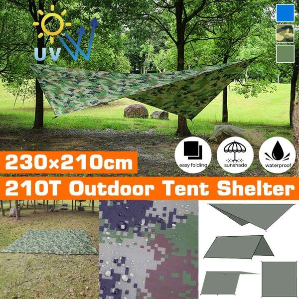 

230x210mm outdoor ultralight tarp camping survival sun shelter multifunctional waterproof beach canopy beach mat rain shelter