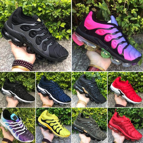 Laufschuhe Hot Günstige 2018TN Plus Trainer Männer Frauen Sport Triple Schwarz Weiß Rot Gelb Olivgrün Turnschuhe Größe US5,5-11