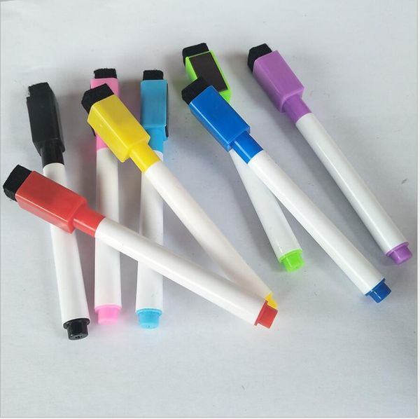 

new 2019 8pcs/set children's pen whiteboard erasable dry erase marker pen with eraser school supplies w331