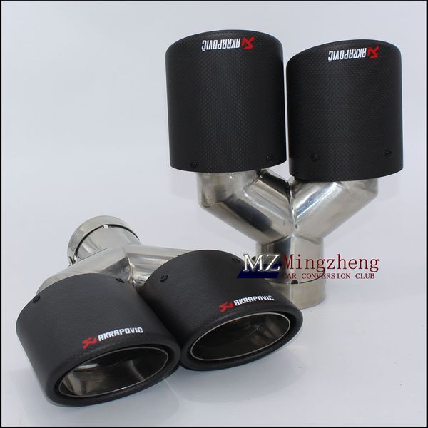 

car exhaust pipe y model akrapovic carbon exhausts dual end tips for exhaust dual muffler pipes tail tips