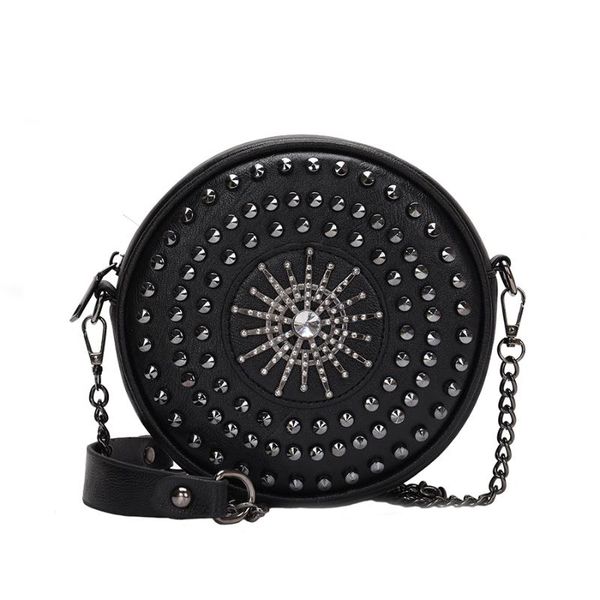 

crossbody bags for women circle rivet bag handbags luxury tassel women's shoulder bags chain messenger
