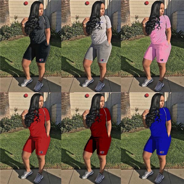 

Women champion hort track uit hort leeve t hirt top hort hort pant 2pc et ummer t hirt outfit champi port wear clothing