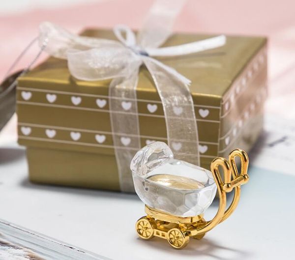 

artificial crystal baby carriage crafts nursery ornaments for baby shower favors decoration party favors christmas birthday gifts
