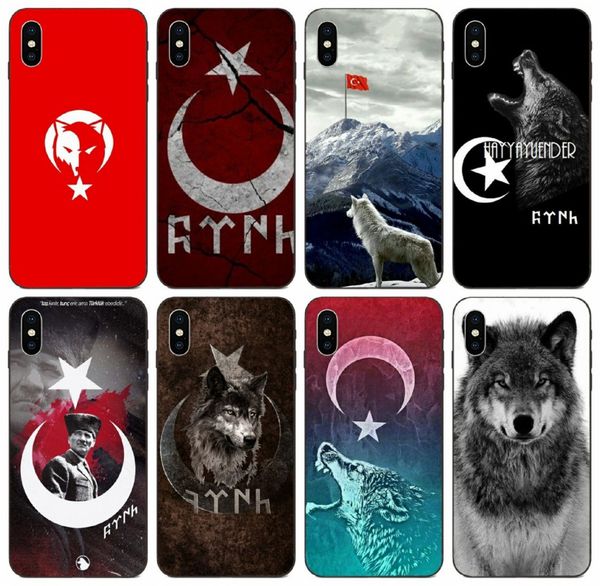 

[tongtrade] turkey turkish flag wolf case for iphone 11 pro x xs max 8s 7s 6s 5s plus galaxy a8 a9 star pro honor 8x 9x htc desire 816 case