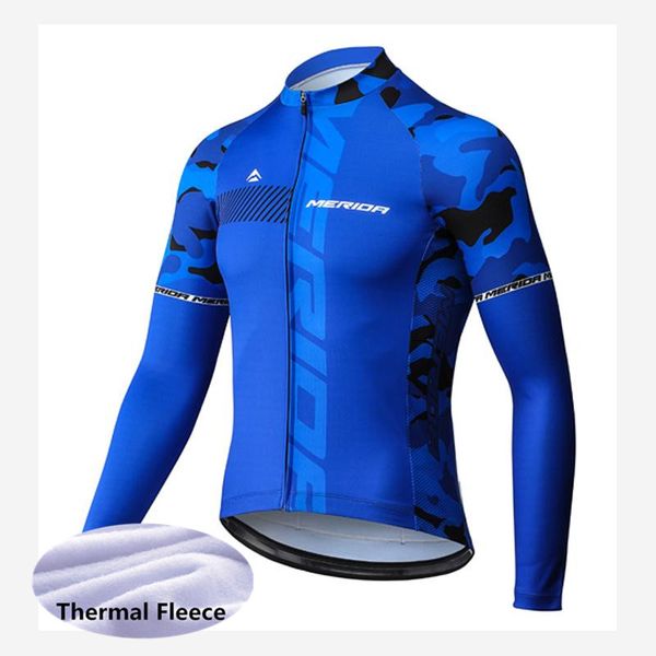 2019 MERIDA ekibi Bisiklet Kış Termal Polar forması Maillot Özel Giyim Seti Giyim Bicicleta Ropa Uniforme U11111 Tops