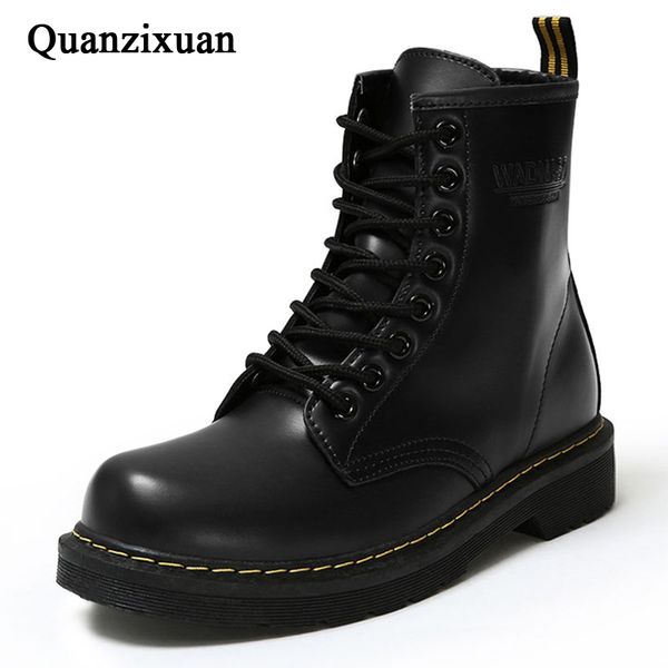 

fashion ankle boots winter ankle boots pu leather women work shoes round toe lace-up women shoes black female