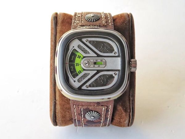 

sv размер наручные часы 47mmx47mm водонепроницаемый роскошных мужские часы дизайнерские часы роскошные мужские часы orologio ди lusso, Slivery;brown