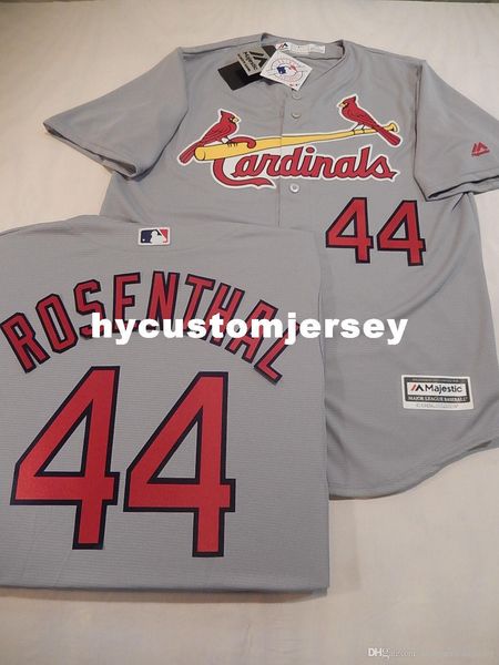

custom mens st louis #44 trevor rosenthal sewn cool base jersey gray mens stitched jerseys big and tall size xs-6xl for sale, Black;blue