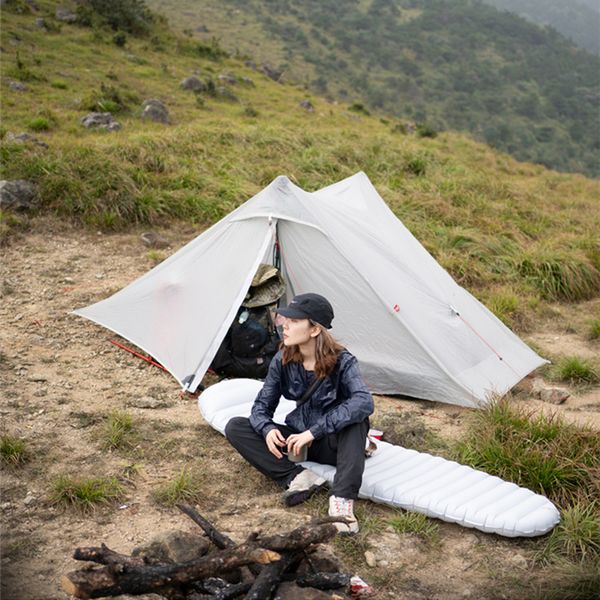 

3f ul gear lanshan2 pro double 20d silicone coated 2 man two person backpacking tent 3 season for camping hiking trekking