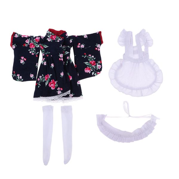 

1/6 dolls kimono set maid outfits, exquisite workmanship, elegant designed, for 12inch bjd dolls outfits replacement
