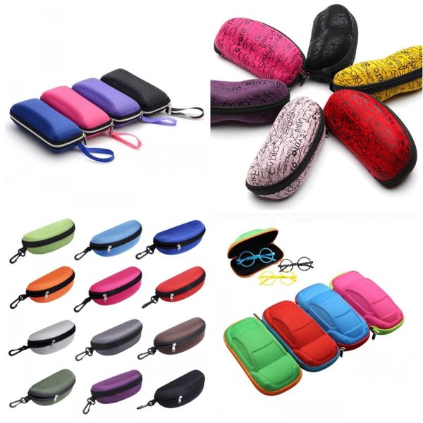 

zipper sunglasses hard eye glasses case protable rectangle eyewear protector box glasses container accessories storage bag holder