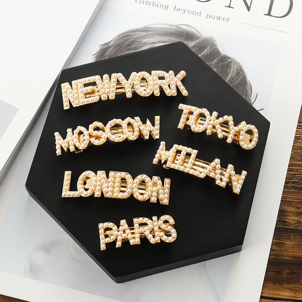 

pearls hair clips hairpin new york tokyo paris london hair clips barrettes women accessories crystal pearl