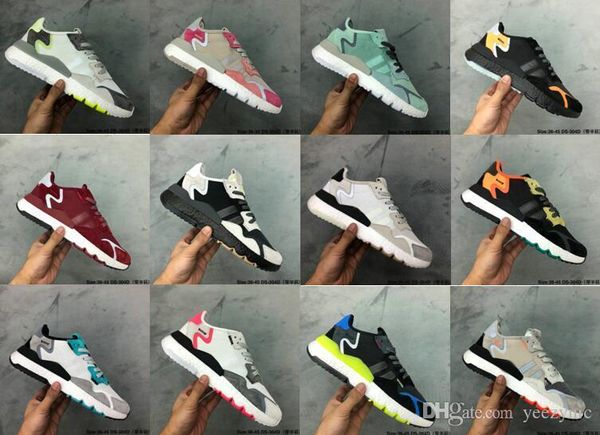 

new ale nite jogger 2090 men and women fashion leisure mesh cloth with deerskin casual walking shoes 11 colors size 36-45 dropshipping, Black