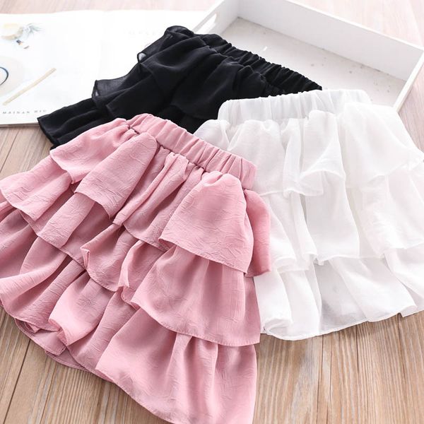 

2020 summer girls solid cake chiffon skirt children's clothing wholesale