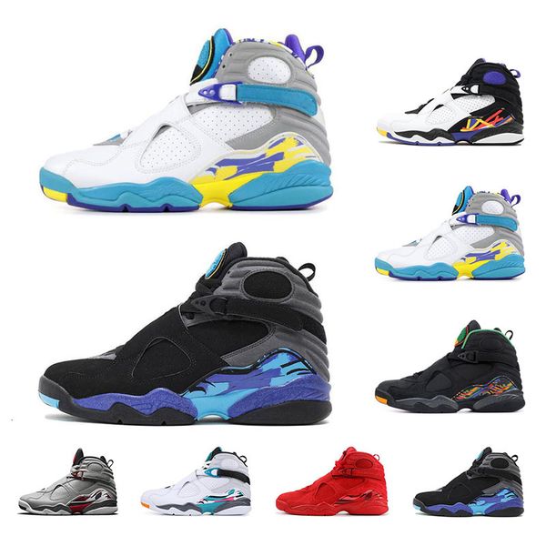 

8s basketball shoes 2019 men's sports aqua black valentines day reflective 3m bugs bunny 8 mens trainers running shoes