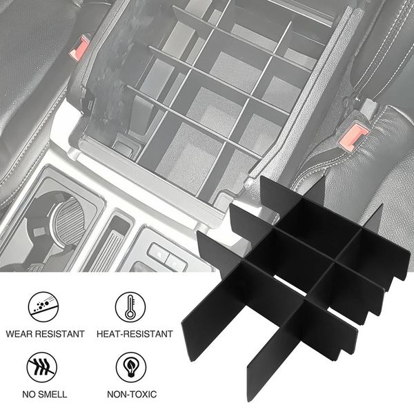 

авто центр консоли организатор для f150 черный материалы лоток для хранения автомобилей автоаксессуары вещи подлокотник коробка для хранения